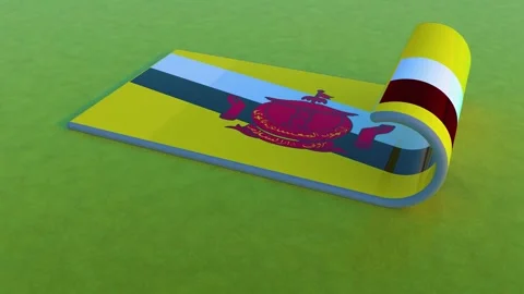 Brunei Flag Stock Footage 259178768