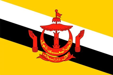 Brunei flag Stock Illustration
