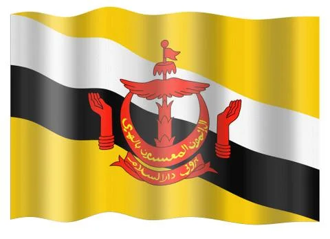 Brunei flag Stock Illustration