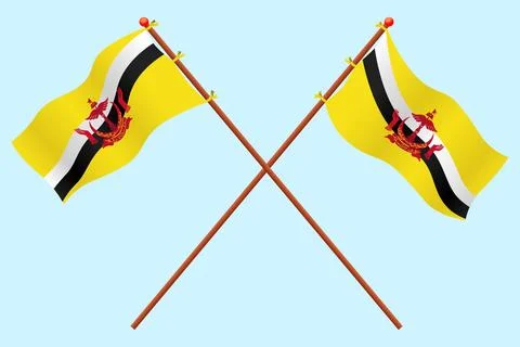 Brunei flag Stock Illustration