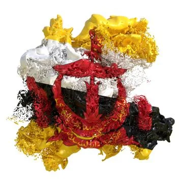 Brunei flag liquid Stock Illustration