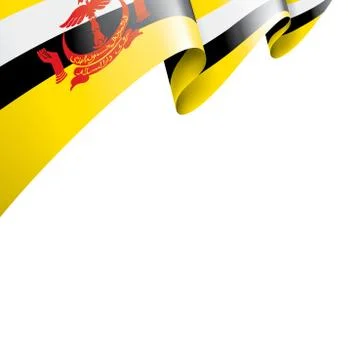 Brunei flag, vector illustration on a white background Stock Illustration