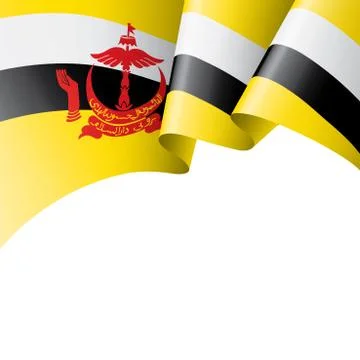 Brunei flag, vector illustration on a white background Stock Illustration