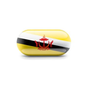 Brunei flag, vector illustration on a white background Stock Illustration