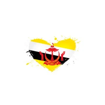 Brunei flag, vector illustration on a white background Stock Illustration