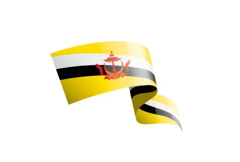 Brunei flag, vector illustration on a white background Stock Illustration