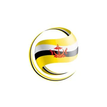 Brunei flag, vector illustration on a white background Stock Illustration