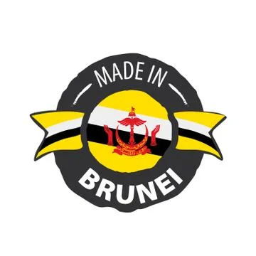 Brunei flag, vector illustration on a white background Stock Illustration