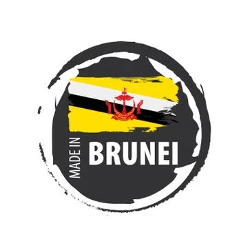 Brunei flag, vector illustration on a white background Stock Illustration