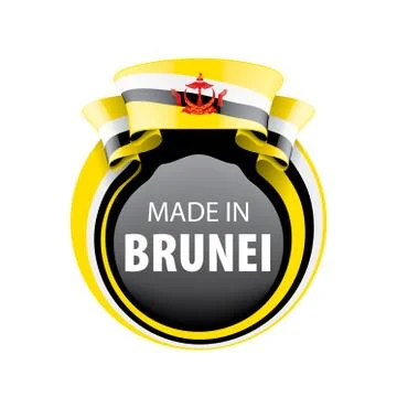 Brunei flag, vector illustration on a white background Stock Illustration