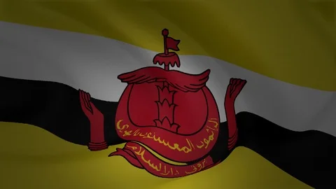 Brunei flag waving in the wind animation collection Stock Footage 90877424
