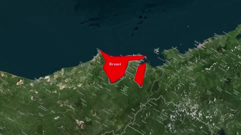 Brunei Map Animation – Southeast Asia Country Location Highlighting 스톡 동영상 343390148
