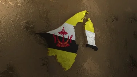 Brunei map Stock Footage 277923487