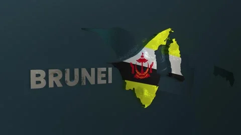 Brunei Map Stock Footage 279731405