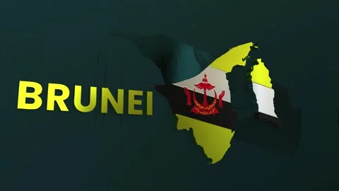 Brunei map Stock Footage 279731806