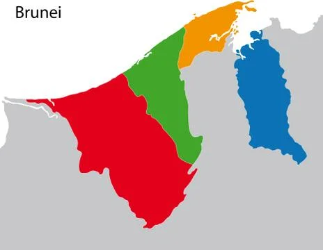 Brunei map Stock Illustration