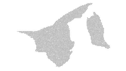 Brunei map from particles, dots. Digital silhouette. Abstract animation bac.. Stock Footage 301823929
