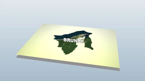 Brunei Map Unfolding Video stock 284501123