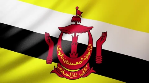 Brunei national flag Video stock 325416474