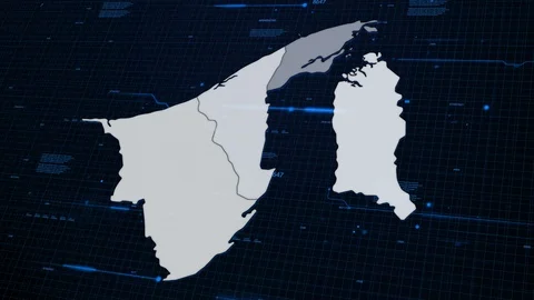 Brunei network map 動画素材 87977440