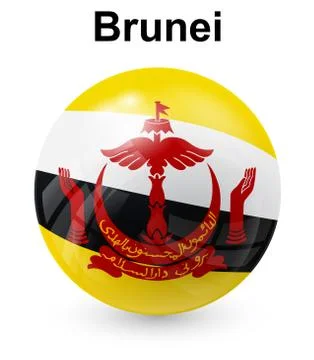 Brunei official state flag Stock Illustration