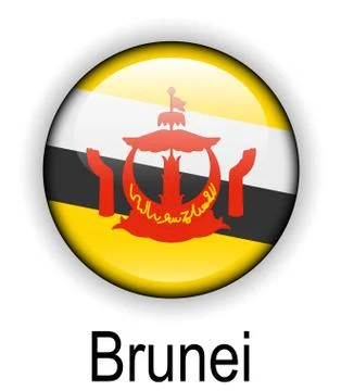 Brunei official state flag Stock Illustration