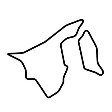 Brunei simplified vector outline map Stock Illustration
