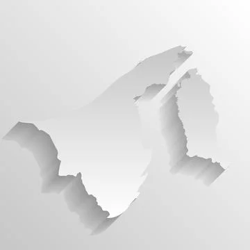 Brunei vector country map silhouette Stock Illustration