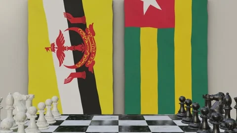 Brunei vs Togo  at the chessboard. Stock-Footage 257965148