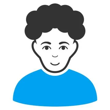 Brunet Man Flat Icon Stock Illustration