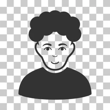 Brunet Man Vector Icon Stock Illustration