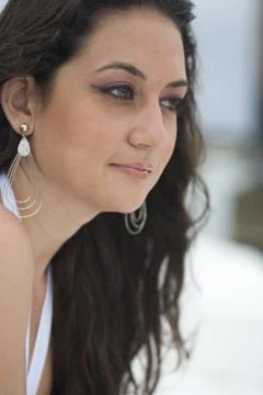 Brunette close-up. Stock Photos