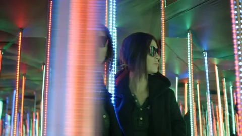 Brunette looking for herself Video stock 105996177