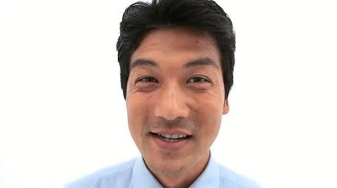 Brunette man chewing Stock Footage 10847652