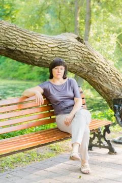 Brunette middle-aged Fotos Stock