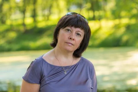 Brunette middle-aged Foto stock