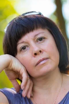 Brunette middle-aged Foto stock