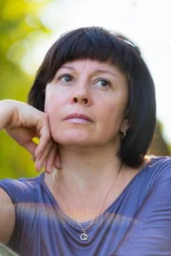 Brunette middle-aged Foto stock