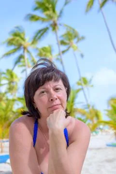 Brunette middle-aged Foto stock