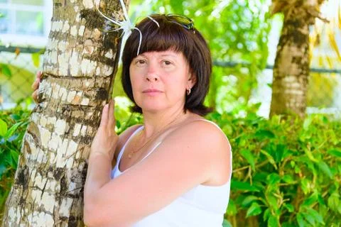 Brunette middle-aged Fotos Stock