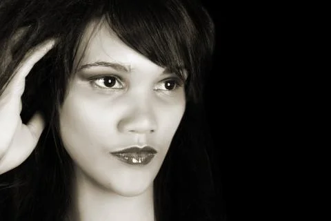 Brunette model Stock Photos