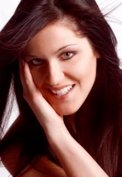 Brunette Model Portrait Foto stock