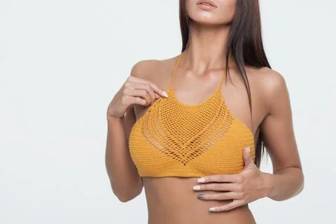 Brunette with nice Breasts 库存照片