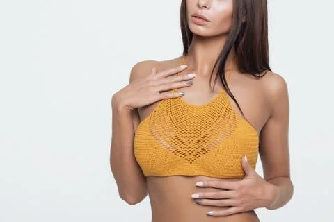 Brunette with nice Breasts Stock Photos