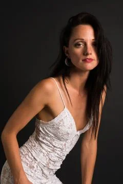 Brunette Foto stock