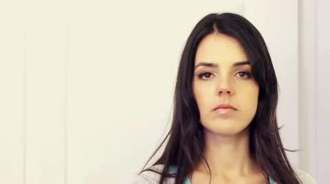 Brunette smile 스톡 동영상 21307450