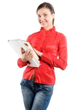 The brunette student Stock Photos