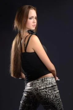 Brunette in the studio Stock Photos