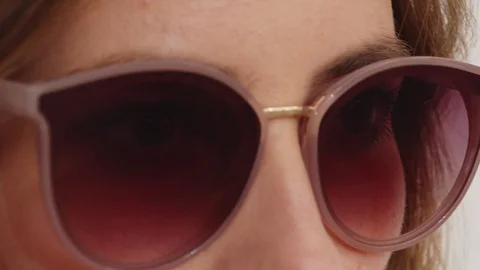 Brunette In Sunglasses Stock Footage 117440454