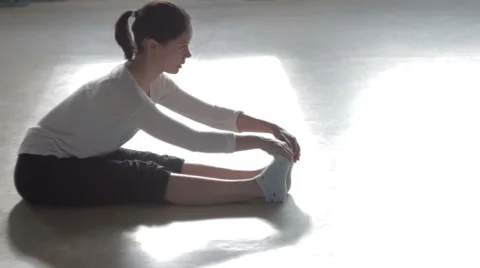 Brunette warming up Stock Footage 68319360